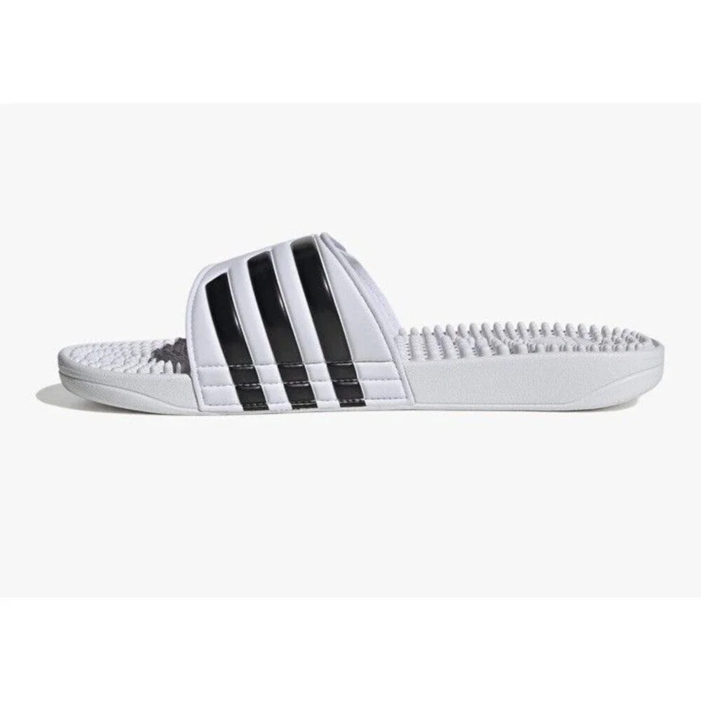 ADIDAS Unisex-Adult Adissage Slides Sandal Size 17 White NEW Beach‎ Pool Shower